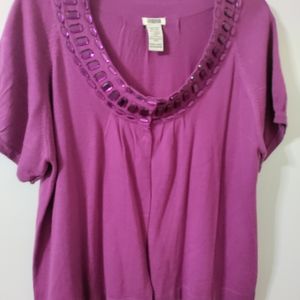 Crop top 3/4 sleeve sweater